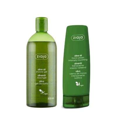 ZIAJA PACK GEL DOUCHE HUILE D'OLIVE + CREME MAINS