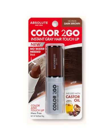 ABSOLUTE NEW YORK COUVRE RACINES COLOR 2 GO DARK BROWN 6 G NO WATER NEEDED
