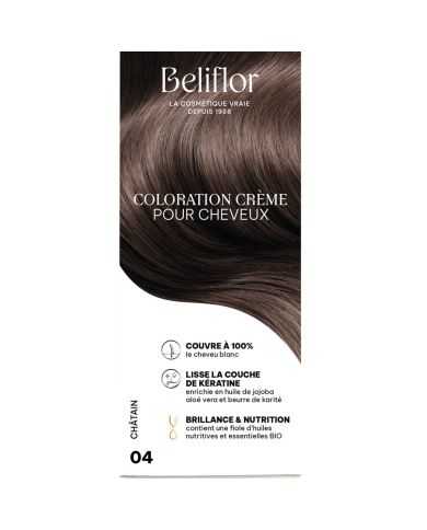 BELIFLOR COLORATION CHEVEUX 04 CHATAIN 135ML