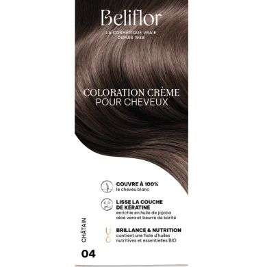 BELIFLOR COLORATION CHEVEUX 04 CHATAIN 135ML