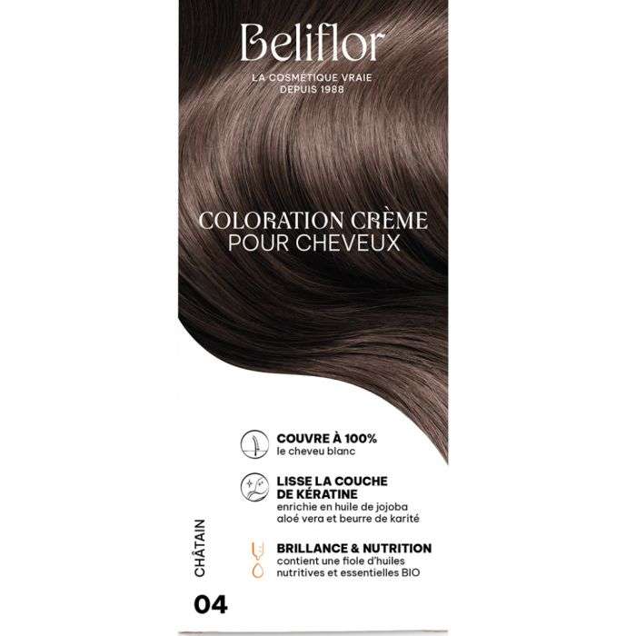 BELIFLOR COLORATION CHEVEUX 04 CHATAIN 135ML
