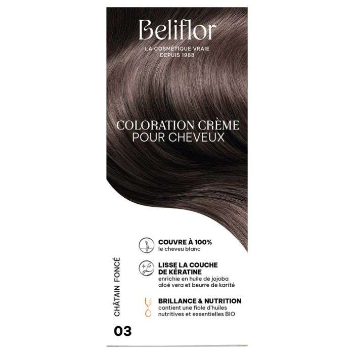 BELIFLOR COLORATION CHEVEUX 03 CHATAIN FONCE 135 ML