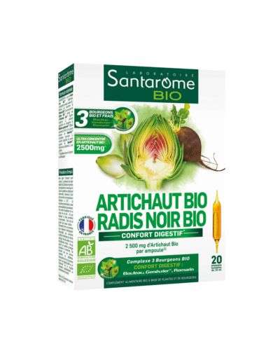 SANTAROME BIO ARTICHAUT BIO RADI NOIR BIO 20 AMPOULES