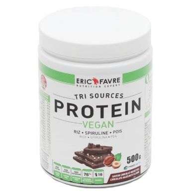 ERIC FAVRE TRI SOURCES PROTEIN VEGAN RIZ SPIRULINE POIS SAVEUR CHOCOLAT NOISETTES 500 G