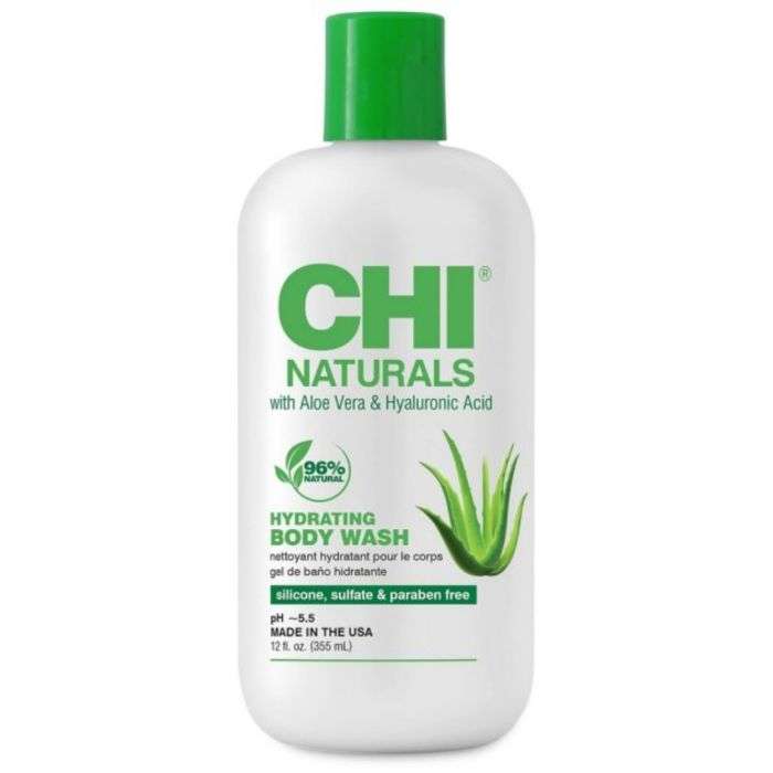 CHI NATURALS ALOE VERA ET HYALURONIQUE ACIDE NETTOYANT CORPS HYDRATANT 355 ML