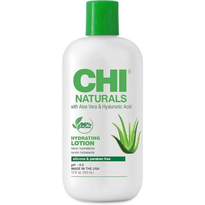CHI NATURALS ALOE VERA ET HYALURONIQUE ACIDE NETTOYANT LOTION HYDRATANTE 355 ML