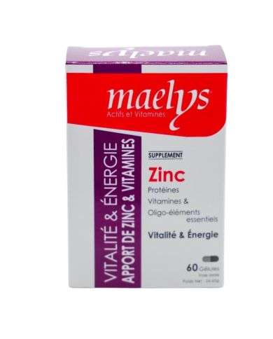 MAELYS ZINC ET VITAMINES VITALITE ET ENERGIE 60 GELULES