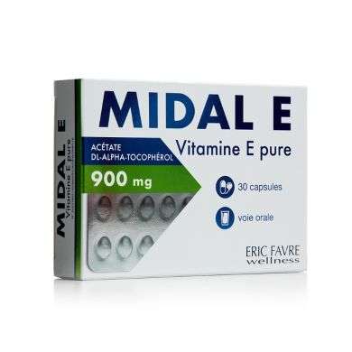 ERIC FAVRE MIDAL E VITAMINE E EN CAPSULES30 MG 30 CAPSULES