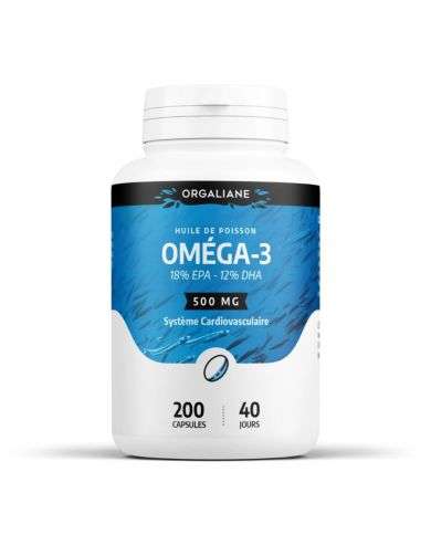 GPH OMEGA 3 18% EPA 12% DHA 200 CAPSULES DOSEES 500 MG