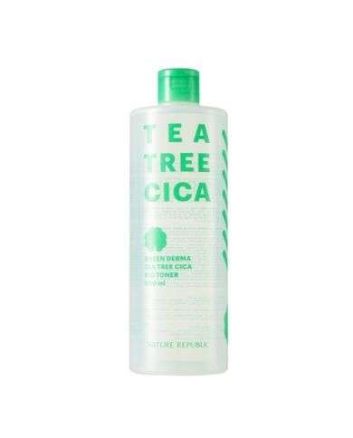 NATURE REPUBLIC GREEN DERMA TEA TREE CICA TONER 500 ML