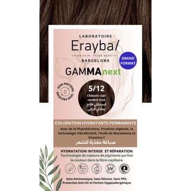 ERAYBA NEXT COLORATION HYDRATANTE PERMANENTE N5-12 CHATAIN CLAIR CENDRE IRISE