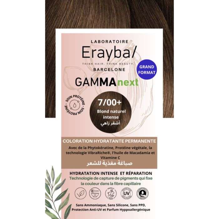 ERAYBA NEXT COLORATION HYDRATANTE PERMANENTE N7-00+ BLOND NATUREL INTENSE