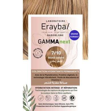 ERAYBA NEXT COLORATION HYDRATANTE PERMANENTE N7-10 BLOND CENDRE