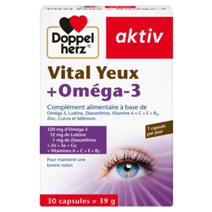 DOPPELHERZ AKTIV VITAL YEUX + OMEGA3 30 CAPSULES