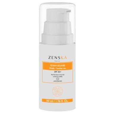 ZENSKA ECRAN SOLAIRE FLUIDE TOUCHER SEC SPF 50+ ANTI TACHES50 ML