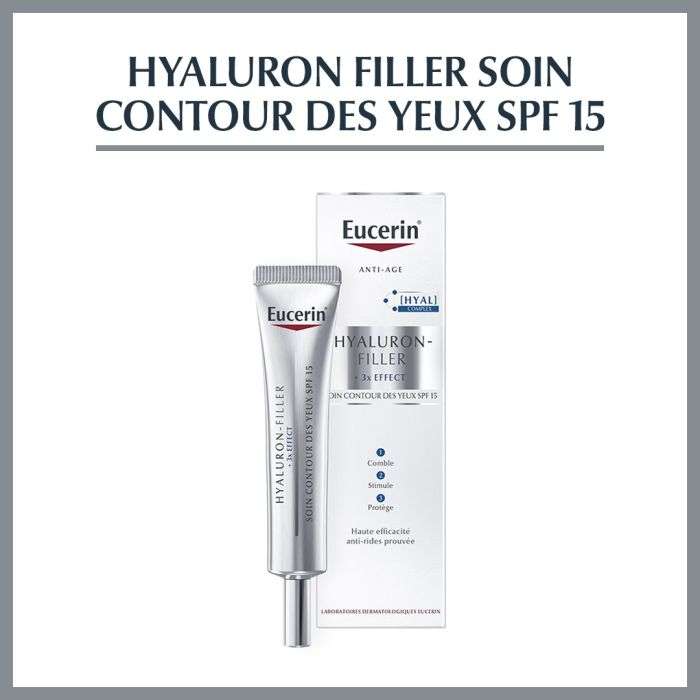 EUCERIN HYALURON FILLER3 EFFECT SOIN CONTOUR DES YEUX SPF15 15 ML