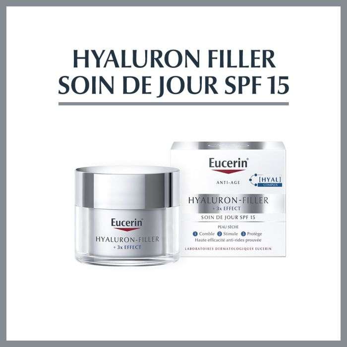 EUCERIN HYALURON FILLER 3 EFFECT SOIN DE JOUR SPF 15 PEAU SECHE