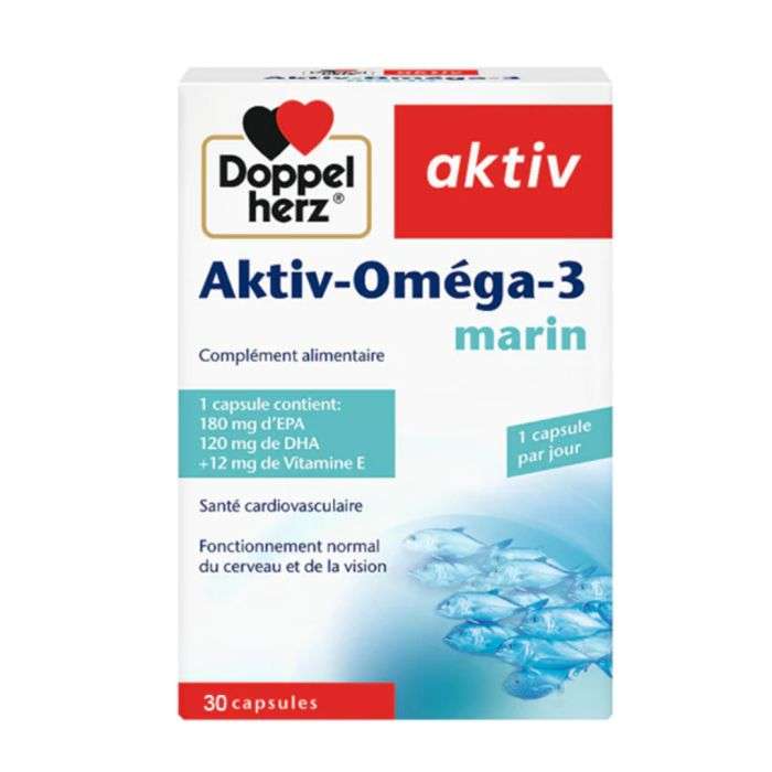 DOPPELHERZ AKTIV OMEGA 3 MARIN 30 CAPSULES