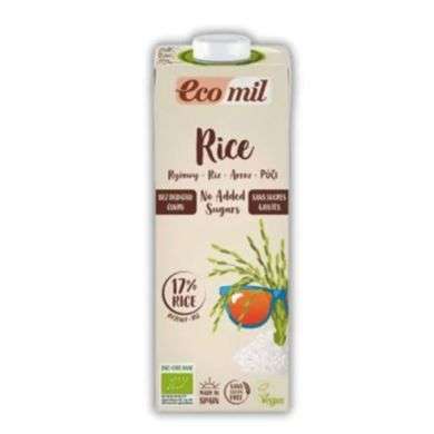 ECOMIL LAIT DE RIZ SANS SUCRES 1 LITRE