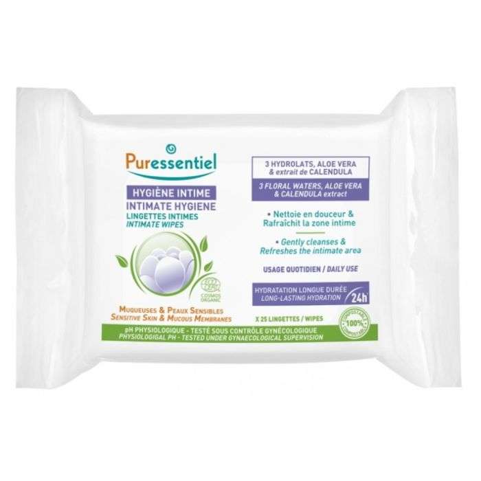 PURESSENTIEL HYGIENE INTIME LINGETTES INTIMES 25 UNITES