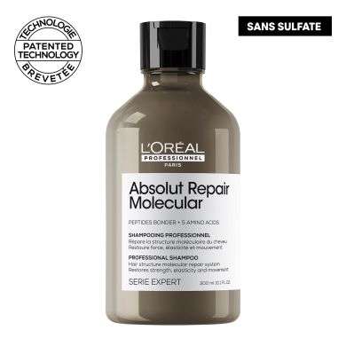 L'OREAL PROFESSIONNEL PARIS ABSOLUT REPAIR MOLECULAR SHAMPOOING PROFESSIONNEL SANS SULFATE300 ML