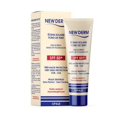 NEW DERM ECRAN SOLAIRE FOND DE TEINT SPF 50+ OPALE 50ML