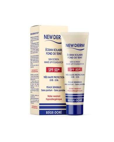 NEW DERM CREME SOLAIRE SPF 50+ BEIGE DORE 50ML
