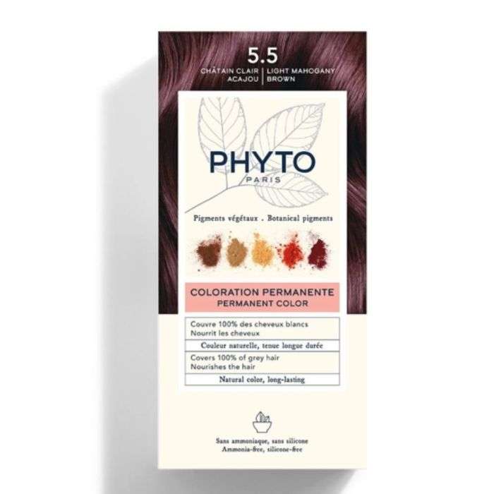 PHYTO COLOR KIT COLORATION 5.5 CHATAIN CLAIR ACAJOU