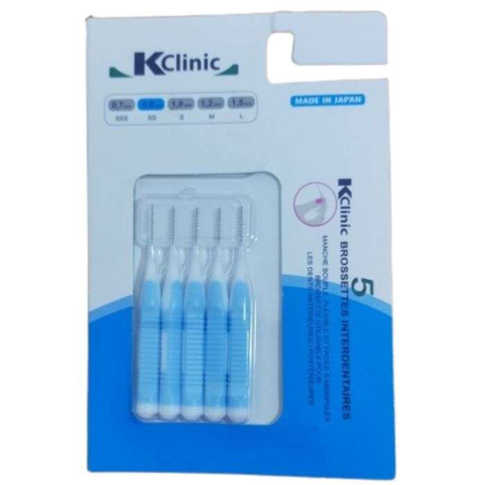 KIN BROSSETTES INTERDENTAIRES BLEU 0.8 MM 5 UNITES