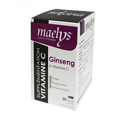 Maelys Ginseng et vitamine C 30 gélules