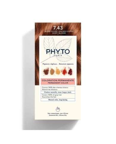 PHYTO COLOR KIT COLORATION 7.43 BLOND CUIVRE DORE