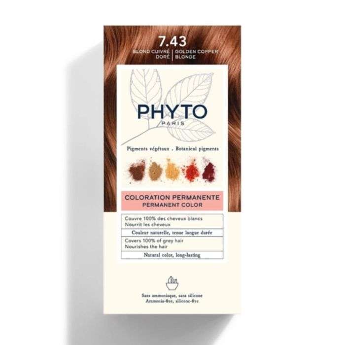 PHYTO COLOR KIT COLORATION 7.43 BLOND CUIVRE DORE