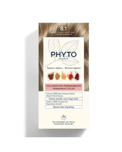 PHYTO COLOR KIT COLORATION 8.1 BLOND CLAIR CENDRE