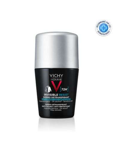 VICHY DEODORANT DETRANSPIRANT 72H INVISIBLE HOMME 50 ML