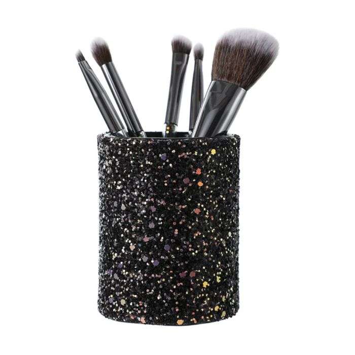 BYS 5 PC BROSSE DE MAQUILLAGE AVEC SUPPORT A PAILLETTE