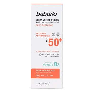 BABARIA CREME MULTIPROTECTION 360° PHOTOAGE SPF50+ 50ML