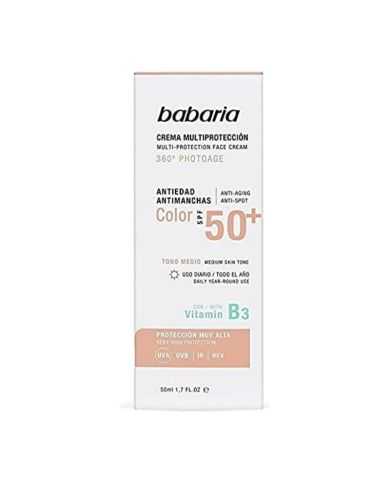 BABARIA CREME MULTI PROTECTION COLOR SPF50+ 50ML