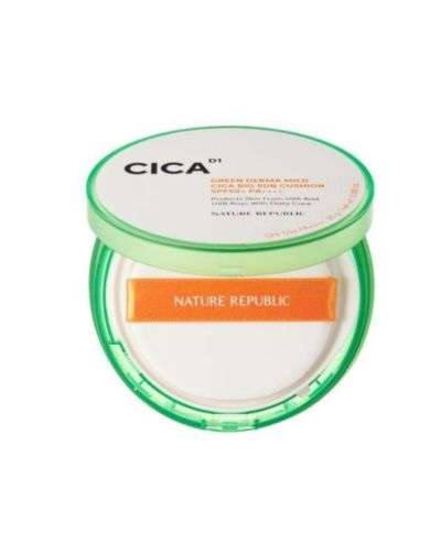 NATURE REPUBLIC GREEN DERMA MILD CICA BIG SUN CUSHION SPF 50+