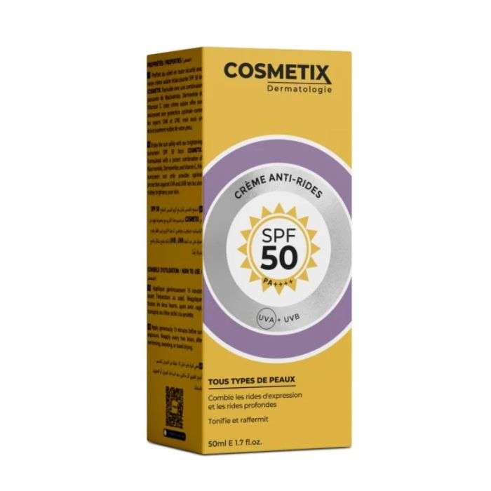 COSMETIX CREME ANTI RIDES SPF 50+ TOUS TYPES DE PEAUX 50 ML