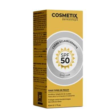 COSMETIX CREME ECLAIRCISSANTE SPF 50+ TOUS TYPES PEAUX 50 ML