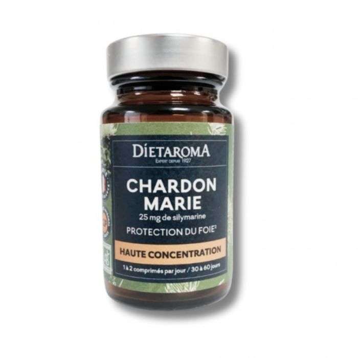 DIETAROMA CHARDON MARIE 25 MG DE SILYMARINE 60 COMPRIMES