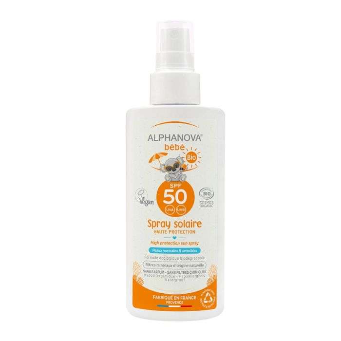 ALPHANOVA BEBE SPRAY SOLAIRE SPF 50 BIO 125 G