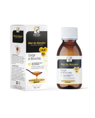 COMPTOIRS COMPAGNIES MIEL DE MANUKA IAA 15+ GORGE ET BRONCHES 100 ML