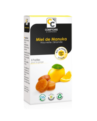 COMPTOIRS ET COMPAGNIES MIEL DE MANUKA  IAA 10+ 8 PASTILLES POUR LA GORGE