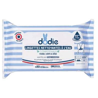 DODIE LINGETTES NETTOYANTES A L'EAU 50 PIECES