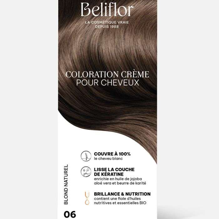 BELIFLOR COLORATION CREME POUR CHEVEUX06 BLOND NATUREL 135 ML