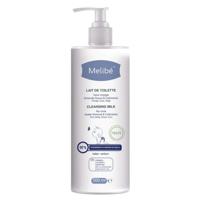 MELIBE LAIT DE TOILETTE SANS RINCAGE 500 ML