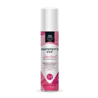 SUMMERS EVE SHEER FLORAL SPRAY RAFFRECHISSANT QUOTIDIEN 5 EN 1