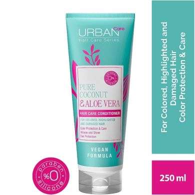URBAN CARE PURE COCO ET ALOE VERAAPRES SHAMPOING CHEVEUX COLORES 250 ML