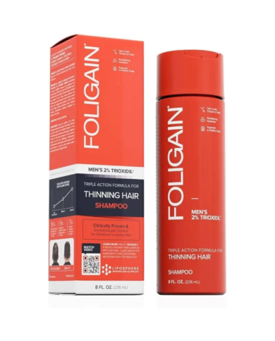 FOLIGAIN SHAMPOING TRIPLE ACTION VOLUMATEUR HOMME 2% TRIOXIDIL  236 ML
